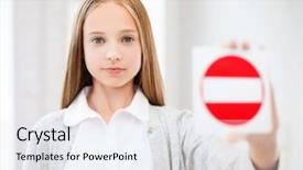  Presentation with school bullying - PPT theme with education school and anti-bullying background and a white colored foreground