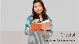  Presentation with inspiration - PPT theme with education-school-and-inspiration-concept background and a light gray colored foreground