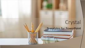  Presentation with learning - Colorful theme enhanced with education-school-and-learning-concept backdrop and a coral colored foreground