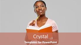  Presentation with meditation children education school - PPT theme with education-school-and-people-concept background and a coral colored foreground