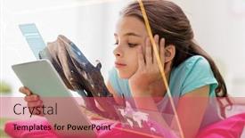  Presentation with school technology - Audience pleasing PPT theme consisting of education-school-and-technology-concept backdrop and a red colored foreground