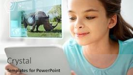  Presentation with school technology - Audience pleasing presentation theme consisting of education-school-and-technology-concept backdrop and a light gray colored foreground