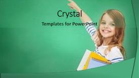  Presentation with education cute - Slide set featuring education school and virtual screen background and a seafoam green colored foreground