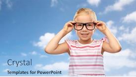  Presentation with education cute - Amazing slides having education-school-and-vision-concept backdrop and a light blue colored foreground