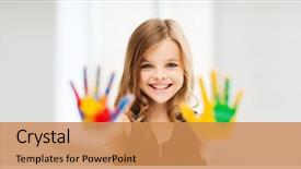  Presentation with art stem education science technology - Theme consisting of education school art and painitng background and a coral colored foreground