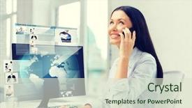  Presentation with mass media - Slides enhanced with education school business communication background and a soft green colored foreground