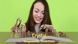  Presentation with animals nature - Audience pleasing presentation theme consisting of african land zebras - girl holding open book backdrop and a tawny brown colored foreground