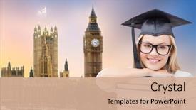  Presentation with stack books - Audience pleasing PPT layouts consisting of education school knowledge and graduation backdrop and a coral colored foreground