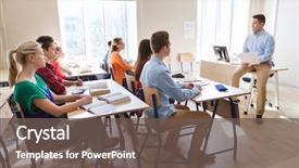  Presentation with education - Presentation theme having education school and people concept background and a  colored foreground