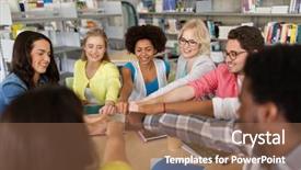  Presentation with teamwork school - PPT layouts having education school teamwork and people background and a coral colored foreground