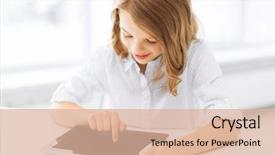  Presentation with school technology - Presentation featuring education school technology and internet concept - little student girl with tablet pc at school background and a lemonade colored foreground