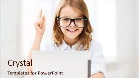  Presentation with school technology - Theme having specs - education school technology and internet background and a lemonade colored foreground