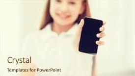  Presentation with school technology - Amazing presentation theme having mobile application - education school technology and internet backdrop and a cream colored foreground