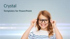  Presentation with education cute - Beautiful presentation design featuring modern girl shopping and holding some paper bags backdrop and a sky blue colored foreground.