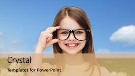  Presentation with education cute - Amazing PPT theme having education school and vision concept backdrop and a coral colored foreground