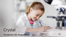  Presentation with children education - Colorful PPT theme enhanced with education science and children concept backdrop and a light gray colored foreground