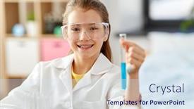  Presentation with children education - Slide deck featuring education-science-and-children-concept background and a sky blue colored foreground