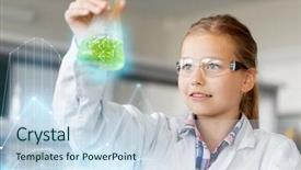  Presentation with children education - Audience pleasing presentation consisting of education science and children concept backdrop and a sky blue colored foreground