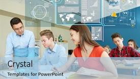  Presentation with task - PPT theme having education statistics and people concept background and a  colored foreground