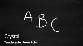  Presentation with abc - Presentation theme enhanced with education symbols - abc background and a black colored foreground