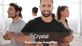  Presentation with mentorship mentoring business motivation coaching - PPT theme with education target - close up smiling coach working background and a tawny brown colored foreground