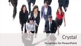  Presentation with leader - Cool new PPT layouts with education target - going business people behind backdrop and a white colored foreground