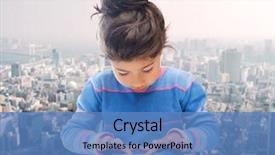  Presentation with black children and technology - Amazing slide set having education technology and children concept backdrop and a teal colored foreground