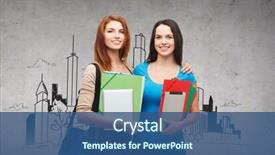  Presentation with technology students - PPT theme featuring education technology and people concept background and a  colored foreground