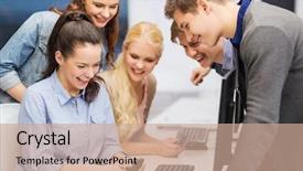  Presentation with education and internet - PPT theme enhanced with education techology and internet concept background and a  colored foreground