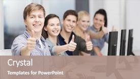  Presentation with education and internet - Audience pleasing PPT layouts consisting of education techology and internet concept backdrop and a coral colored foreground