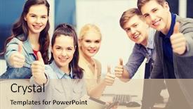  Presentation with education and internet - Slides consisting of education techology and internet concept background and a  colored foreground