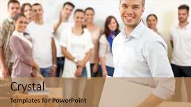  Presentation with young college student diagnosis of chlamydia - Colorful slide deck enhanced with education test - smiling young male student backdrop and a  colored foreground