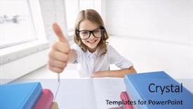  Presentation with elementary school sample monitoring tool - Cool new PPT layouts with education vision elementary school learning backdrop and a light blue colored foreground