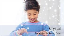  Presentation with education technology - Audience pleasing PPT theme consisting of education winter technology and people backdrop and a light blue colored foreground