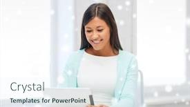  Presentation with technology education - Colorful PPT theme enhanced with education-winter-technology-and-people backdrop and a  colored foreground