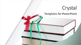  Presentation with medal - Cool new presentation design with exchange goods - good winning combination of cards backdrop and a sky blue colored foreground