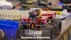  Presentation with stem - Beautiful slide deck featuring educational background - line tracking stem ev3 robot backdrop and a tawny brown colored foreground