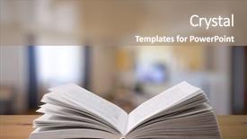  Presentation with vintage book - Presentation theme having educational background - open book on old vintage background and a coral colored foreground