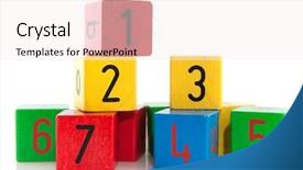  Presentation with educational - Colorful PPT theme enhanced with educational colorful blocks with different backdrop and a sky blue colored foreground