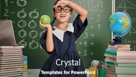  Presentation with educational - PPT theme with educational-concept-a-first-grader background and a  colored foreground