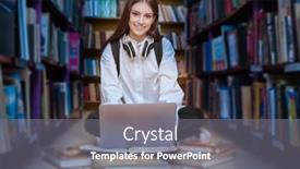  Presentation with black girl - Presentation design featuring educational-concept-a-joyful-girl background and a gray colored foreground