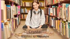  Presentation with black girl - Theme with educational-concept-a-modern-girl background and a coral colored foreground