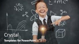  Presentation with smart light - Slides featuring educational-concept-a-smart-boy background and a dark gray colored foreground