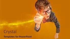  Presentation with educational - PPT layouts consisting of educational-concept-emotional-smart-boy background and a gold colored foreground