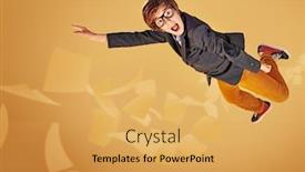  Presentation with educational - Colorful theme enhanced with educational-concept-funny-smart-boy backdrop and a yellow colored foreground