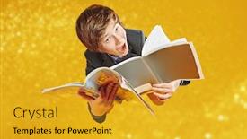  Presentation with educational - Slides enhanced with educational-concept-smart-boy-teenager background and a gold colored foreground