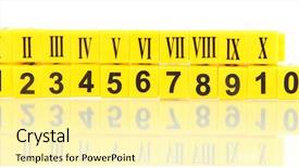  Presentation with educational - Beautiful slide set featuring educational cubes with different numbers backdrop and a blonde colored foreground