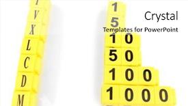  Presentation with mathematics - Presentation consisting of educational cubes with different numbers background and a  colored foreground