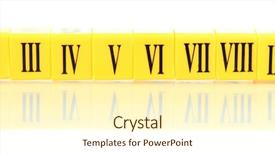  Presentation with mathematics - Presentation with educational cubes with roman numerals background and a  colored foreground