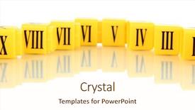  Presentation with roman - PPT theme enhanced with educational cubes with roman numerals background and a  colored foreground